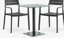 KAPPRUET + INGSTRUPMesa KAPPRUET L65 + 2 sillas INGSTRUP negro Conjuntos Mesa Y Sillas De Jardín