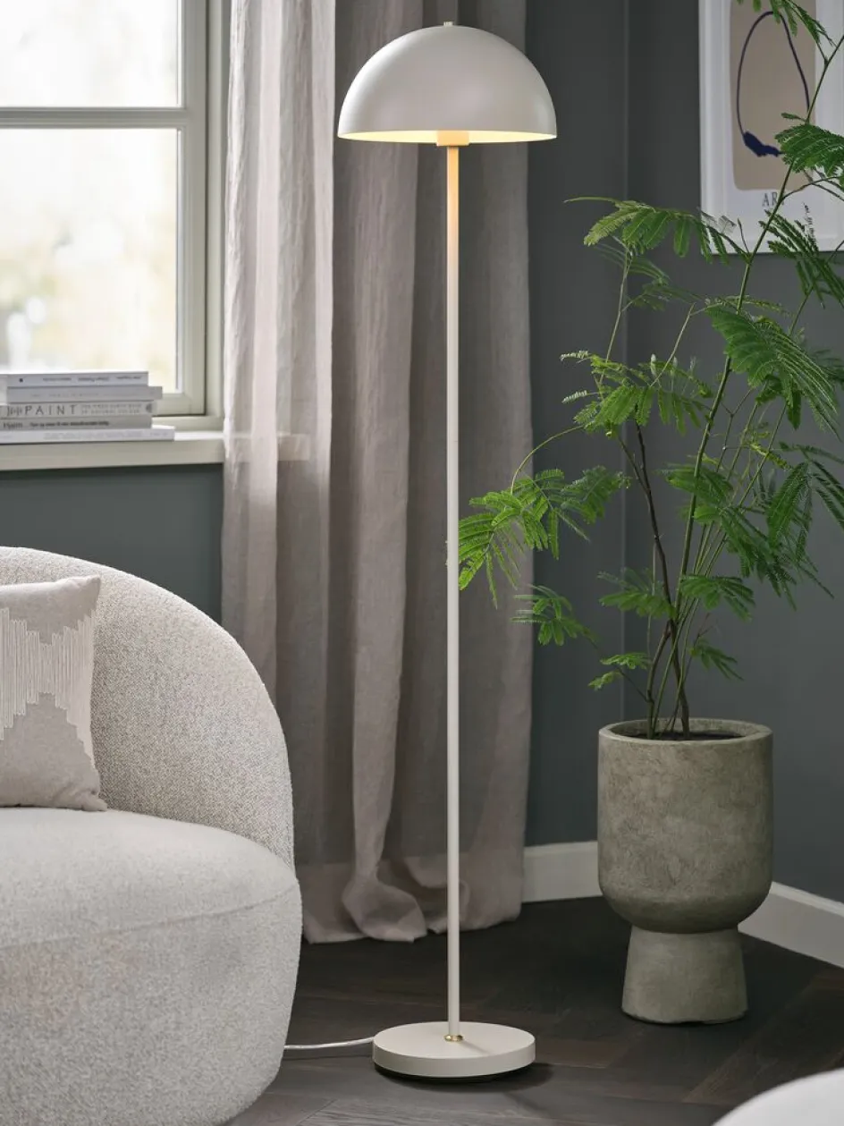 Outlet KENTLámpara de pie KENT Ø30xA140cm beis Lámparas