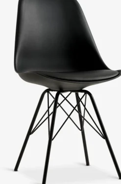 Discount KLARUPSilla de comedor KLARUP polipiel negro/negro Sillas De Comedor