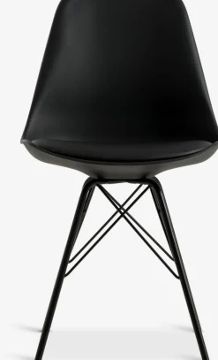 Discount KLARUPSilla de comedor KLARUP polipiel negro/negro Sillas De Comedor