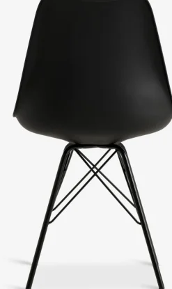 Discount KLARUPSilla de comedor KLARUP polipiel negro/negro Sillas De Comedor