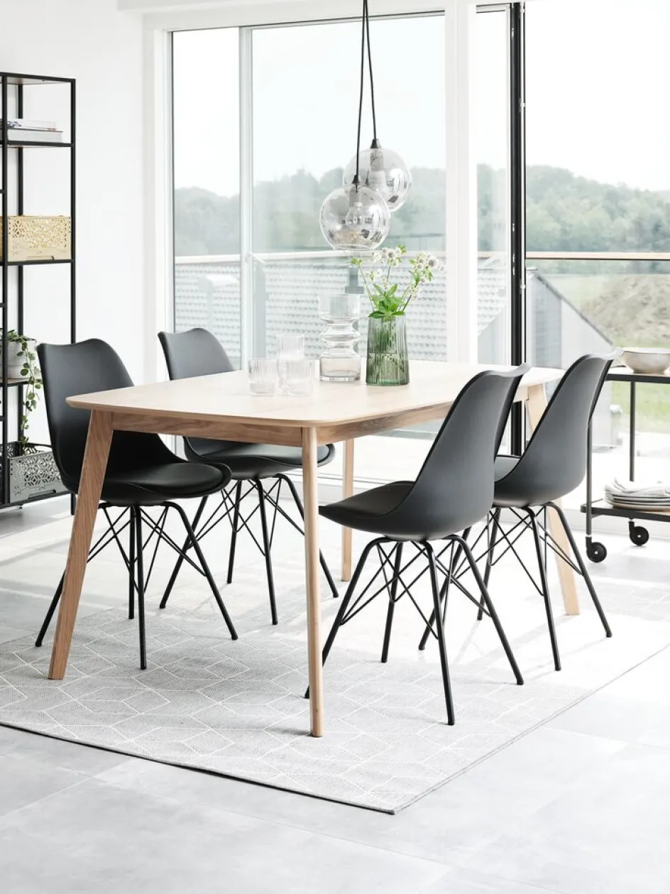 Discount KLARUPSilla de comedor KLARUP polipiel negro/negro Sillas De Comedor