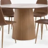 Sale KLIPLEV + JONSTRUPMesa KLIPLEV Ø120 roble natural + 4 sillas JONSTRUP marrón Mesas De Comedor|Conjuntos De Comedor