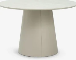Outlet KLIPLEVMesa de comedor KLIPLEV Ø120 color travertino/beis Mesas De Comedor