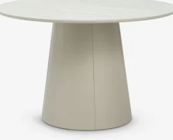 Outlet KLIPLEVMesa de comedor KLIPLEV Ø120 color travertino/beis Mesas De Comedor