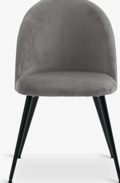 Outlet KOKKEDALSilla de comedor KOKKEDAL terciopelo gris/negro Sillas De Comedor