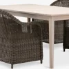 New KOLLEN + GAMMELBYMesa KOLLEN L205 madera dura + 4 sillas GAMMELBY gris Conjuntos Mesa Y Sillas De Jardín