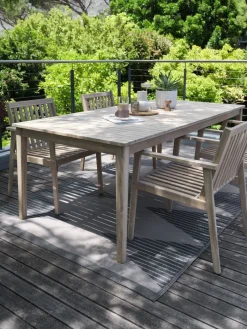 New KOLLENMesa de jardín KOLLEN A100xL205 madera dura Mesas De Jardín