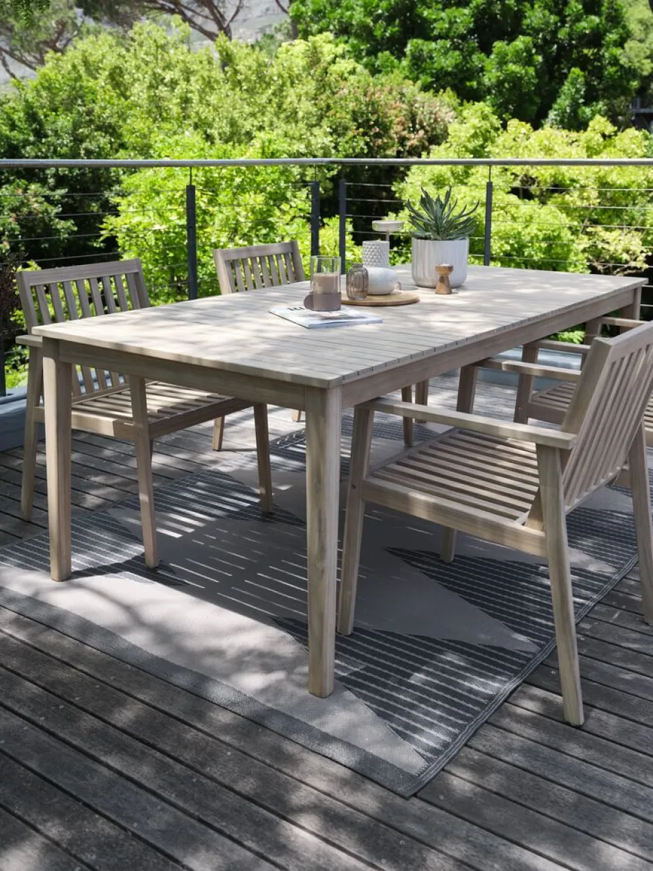 New KOLLENMesa de jardín KOLLEN A100xL205 madera dura Mesas De Jardín