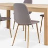 New KORSKRO + JONSTRUPMesa KORSKRO L200/326 roble natural + 4 sillas JONSTRUP gris Mesas De Comedor|Conjuntos De Comedor