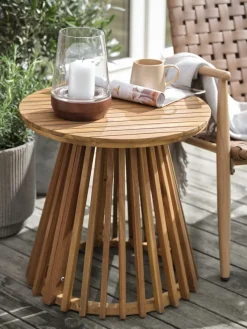New KRAGEVIGMesa auxiliar KRAGEVIG Ø50xA50 madera dura Mesas De Jardín|Muebles De Jardín