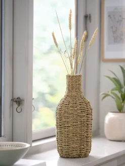 Discount KRESTOFFJarrón KRESTOFF Ø15xA31cm hierba marina Jarrones