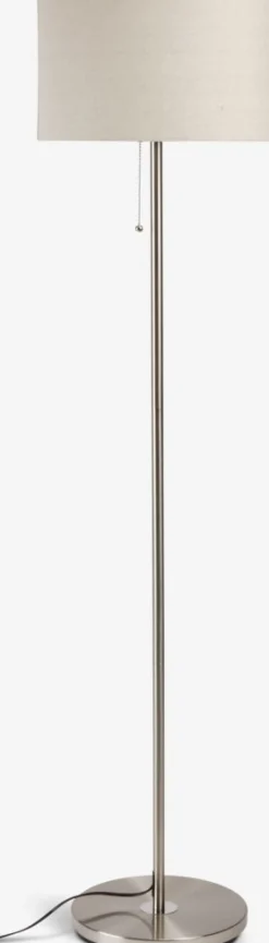 Outlet KRISTOFLámpara de pie KRISTOF A145cm acero cepillado Lámparas
