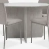 Clearance KRONDAL + BRANDEMesa KRONDAL Ø110 travertino + 4 sillas BRANDE beis Mesas De Comedor|Conjuntos De Comedor