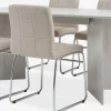Outlet KRONDAL + HAMMELMesa KRONDAL L180 travertino + 4 sillas HAMMEL beis Mesas De Comedor|Conjuntos De Comedor