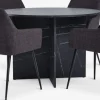 Clearance KRONDAL + PURHUSMesa KRONDAL Ø110 mármol + 4 sillas PURHUS gris/negro Mesas De Comedor|Conjuntos De Comedor