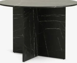Online KRONDALMesa de comedor KRONDAL Ø110 color mármol negro Mesas De Comedor