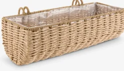 Sale KUBBJardinera para balcón KUBB A18xL50xA16 natural Maceteros