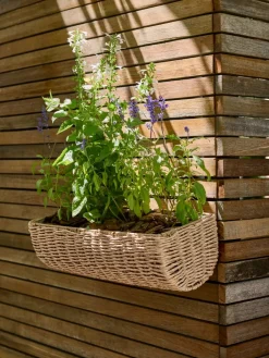 Sale KUBBJardinera para balcón KUBB A18xL50xA16 natural Maceteros