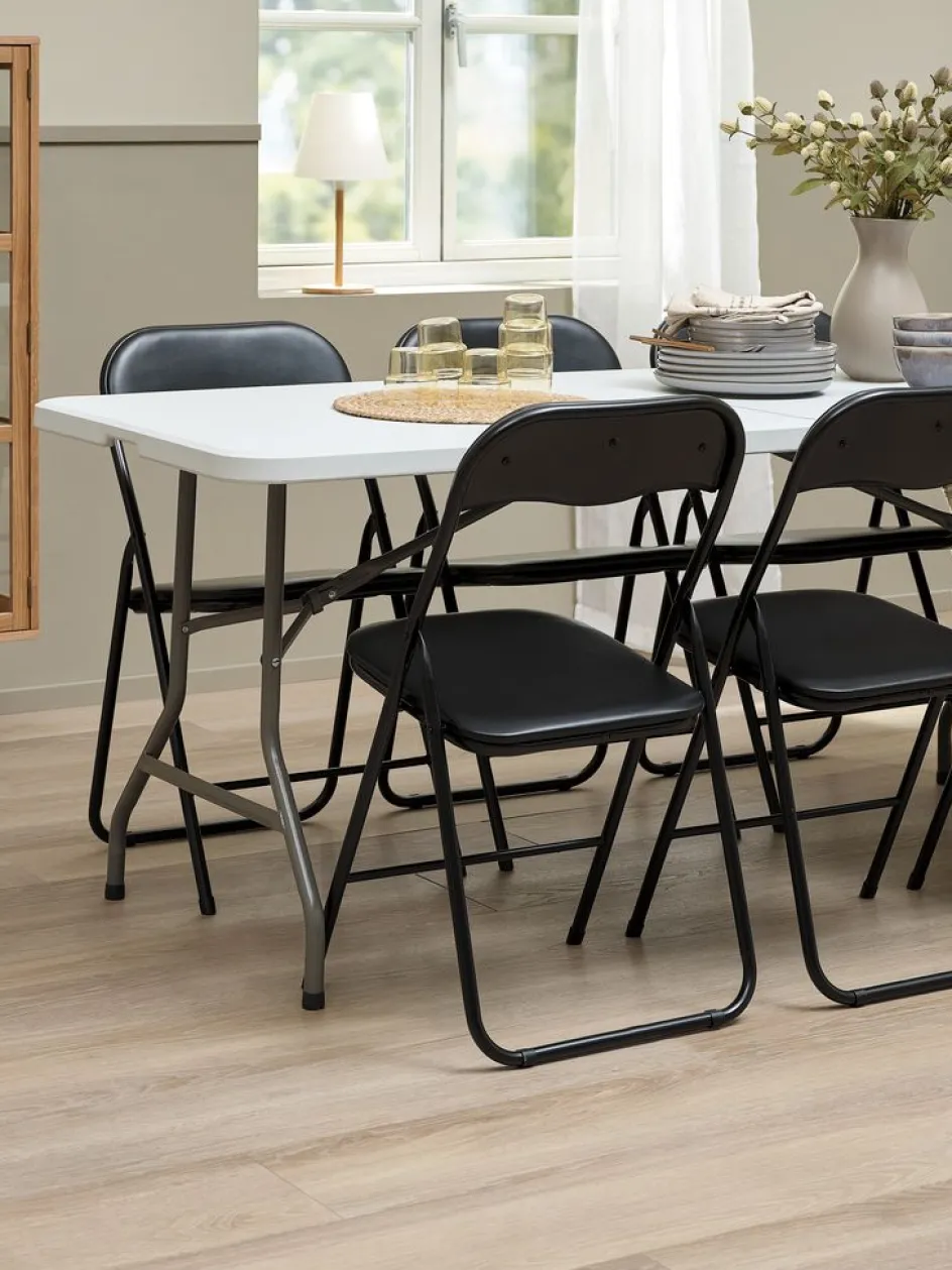 Discount KULESKOGMesa plegable KULESKOG A75xL180 blanco Mesas De Camping|Mesas De Jardín
