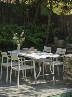 Discount KULESKOGMesa plegable KULESKOG A75xL180 blanco Mesas De Camping|Mesas De Jardín
