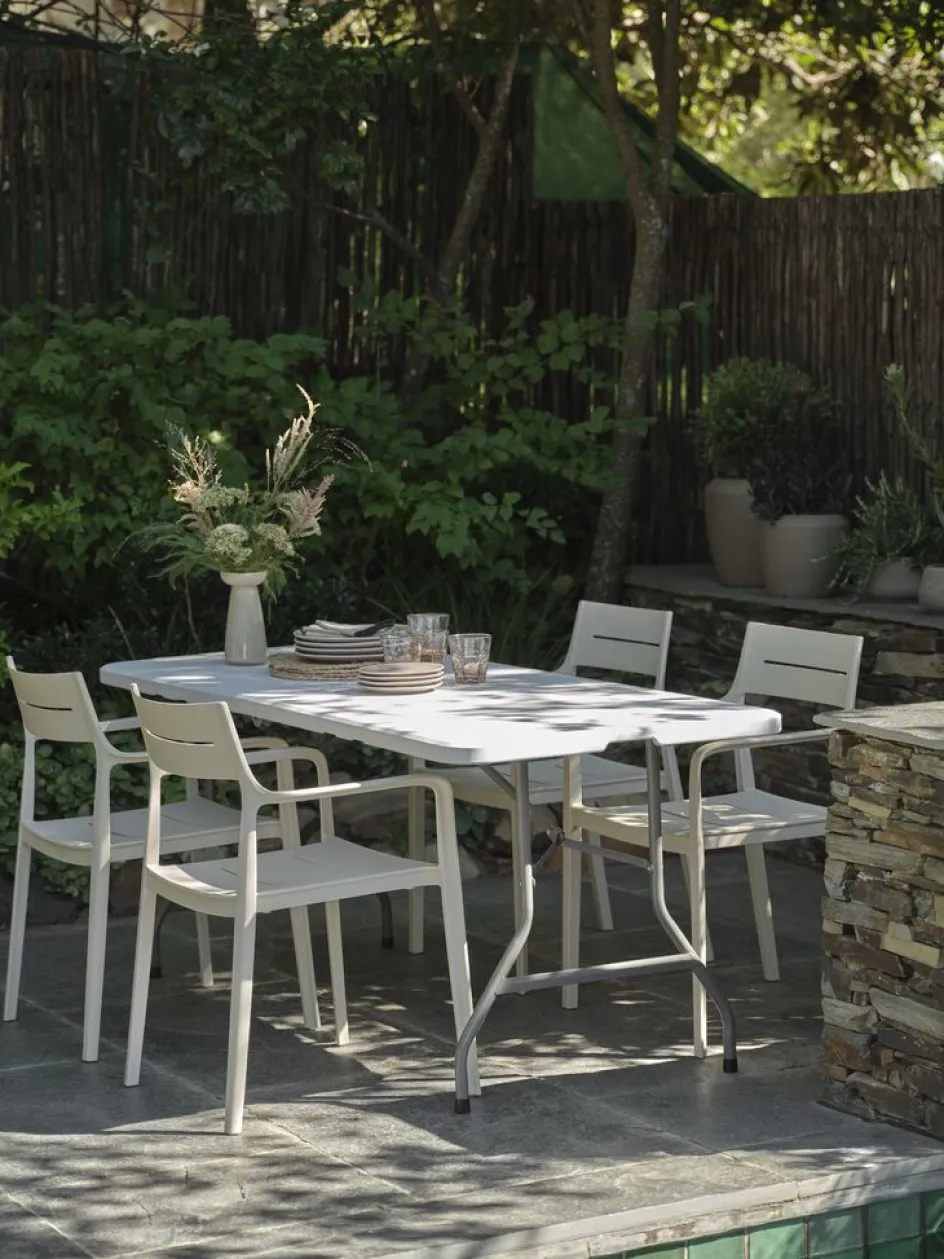 Discount KULESKOGMesa plegable KULESKOG A75xL180 blanco Mesas De Camping|Mesas De Jardín