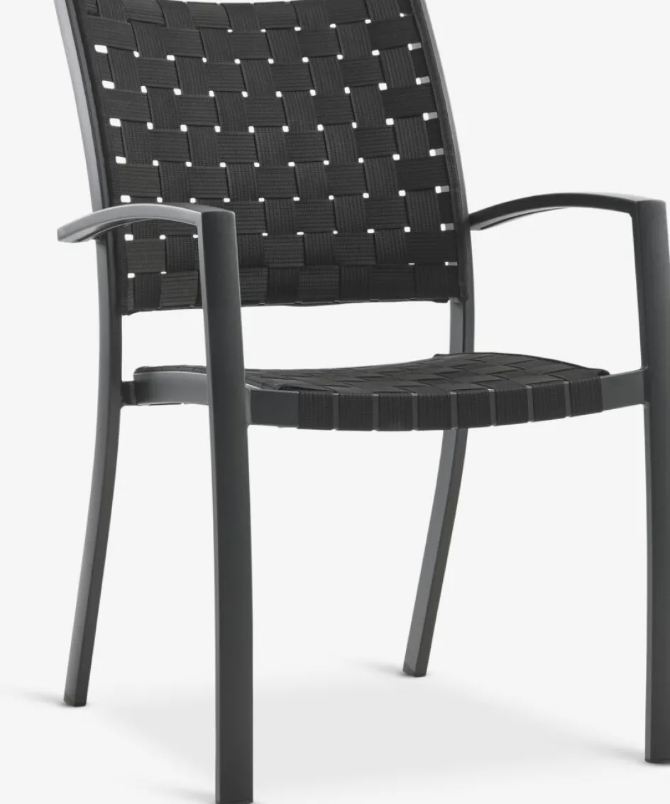 Hot KUMLA + GLOMFJORDMesa KUMLA L150 gris + 4 sillas GLOMFJORD negro Conjuntos Mesa Y Sillas De Jardín