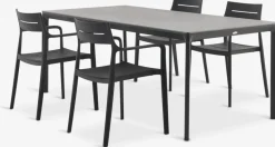 Online KUMLA + INGSTRUPMesa KUMLA L200 + 4 sillas INGSTRUP negro Conjuntos Mesa Y Sillas De Jardín