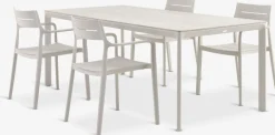 Discount KUMLA + INGSTRUPMesa KUMLA L200 + 4 sillas INGSTRUP beis Conjuntos Mesa Y Sillas De Jardín