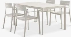 Clearance KUMLA + INGSTRUPMesa KUMLA L150 + 4 sillas INGSTRUP beis Conjuntos Mesa Y Sillas De Jardín