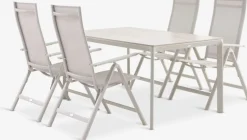 Sale KUMLA + LOMMAMesa KUMLA L150 + 4 sillas LOMMA beis Conjuntos Mesa Y Sillas De Jardín