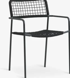 Clearance LABINGSilla apilable LABING negro Sillas De Jardín