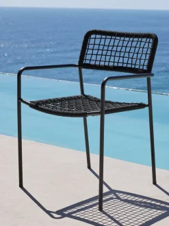Clearance LABINGSilla apilable LABING negro Sillas De Jardín