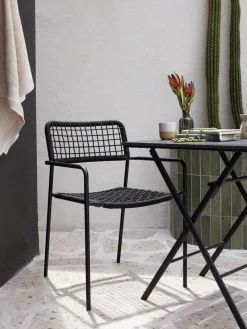 Clearance LABINGSilla apilable LABING negro Sillas De Jardín