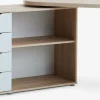 Clearance LANGAGEREscritorio LANGAGER 41-107x107-165 color roble claro/blanco Escritorios|Escritorios Elevables