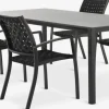 Discount LANGET + GLOMFJORDMesa LANGET L207 + 4 sillas GLOMFJORD negro Conjuntos Mesa Y Sillas De Jardín