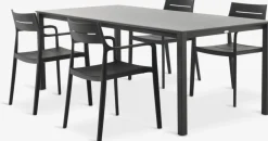 Sale LANGET + INGSTRUPMesa LANGET L207 + 4 sillas INGSTRUP negro Conjuntos Mesa Y Sillas De Jardín