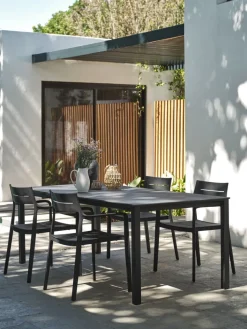 Sale LANGET + INGSTRUPMesa LANGET L207 + 4 sillas INGSTRUP negro Conjuntos Mesa Y Sillas De Jardín