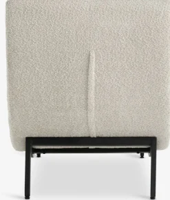 New LINDELSESillón chaise longue LINDELSE felpa beis/negro Divanes Cama