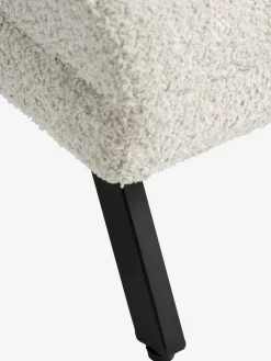 New LINDELSESillón chaise longue LINDELSE felpa beis/negro Divanes Cama