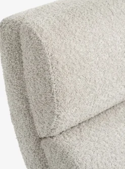 New LINDELSESillón chaise longue LINDELSE felpa beis/negro Divanes Cama