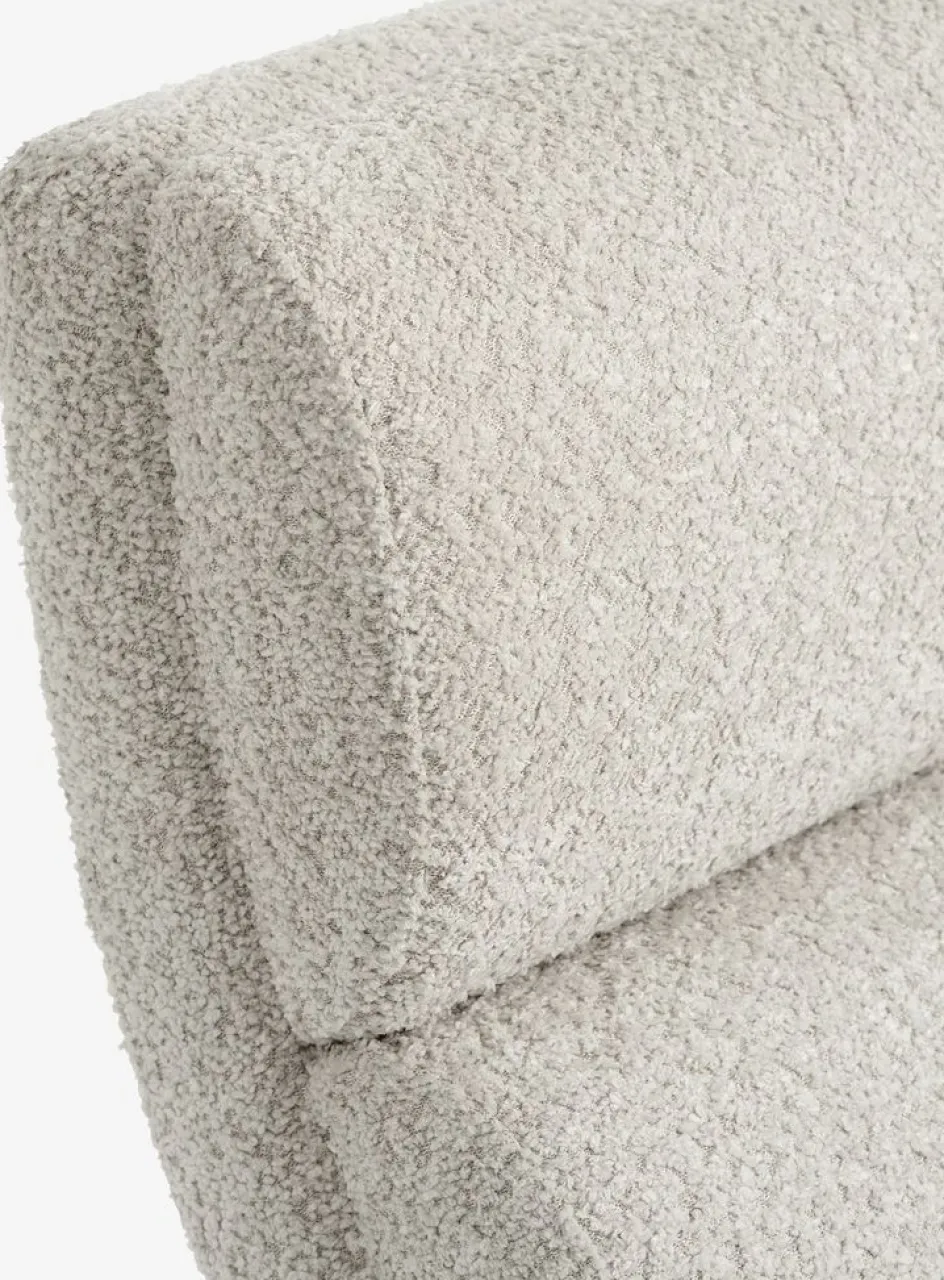 New LINDELSESillón chaise longue LINDELSE felpa beis/negro Divanes Cama