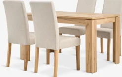 Discount LINTRUP + TUREBYMesa LINTRUP L140 roble salvaje natural+4 sillas TUREBY beis Mesas De Comedor|Conjuntos De Comedor
