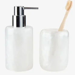 New LISTERBYPortacepillos de dientes LISTERBY efecto nácar blanco Portacepillos De Dientes|Cuidado Personal