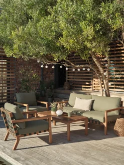 Outlet LITSBACKENConjunto muebles jardín LITSBACKEN 4,5 plazas madera dura Conjuntos Mesa Y Sillas De Jardín|Muebles De Jardín