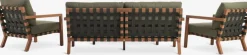 Outlet LITSBACKENConjunto muebles jardín LITSBACKEN 4,5 plazas madera dura Conjuntos Mesa Y Sillas De Jardín|Muebles De Jardín