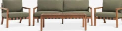 Outlet LITSBACKENConjunto muebles jardín LITSBACKEN 4,5 plazas madera dura Conjuntos Mesa Y Sillas De Jardín|Muebles De Jardín