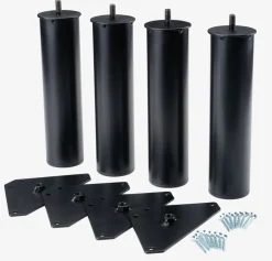 Best LOFJORDENPatas de cama Ø5xA23cm LOFJORDEN acero negro 4 unidades Patas Para Somier