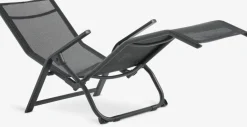 LOMMATumbona plegable LOMMA A63xL130 negro Muebles De Jardín|Tumbonas