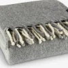 Hot LUNDKARSEManta de lana LUNDKARSE 130x170 gris/beis Mantas